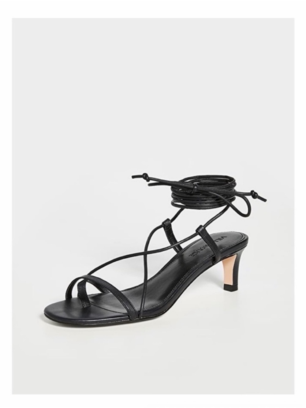 Villa Rouge Dannie Black Kitten Heel Sandals